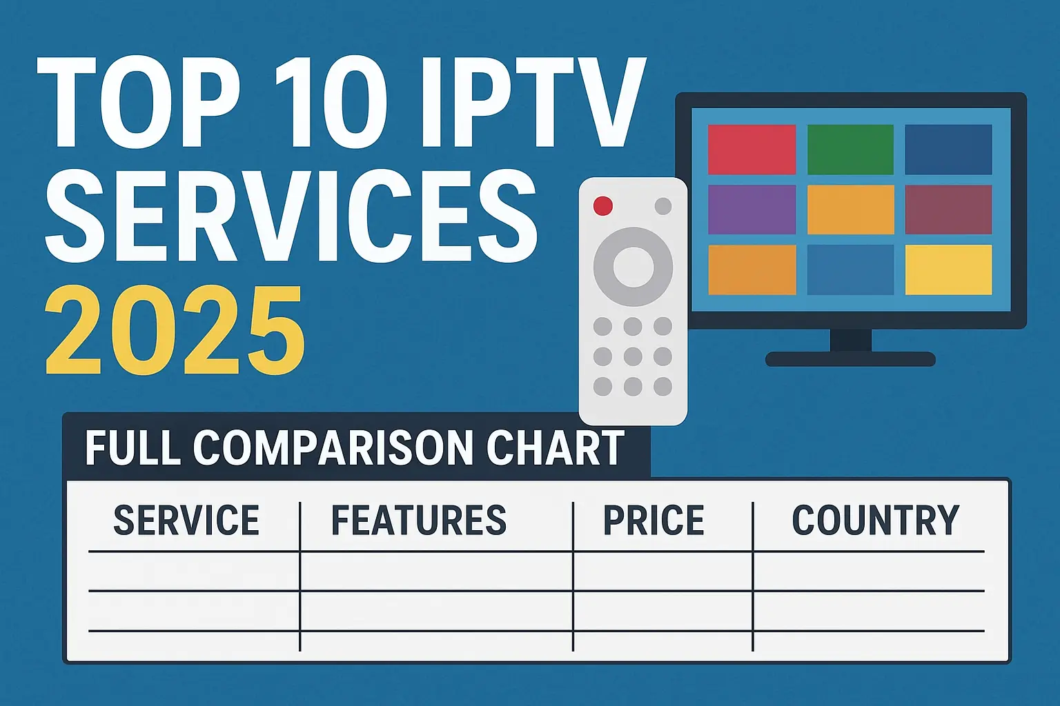 Top 10 IPTV Services 2025 – Full Comparison Chart of the Best Streaming ...